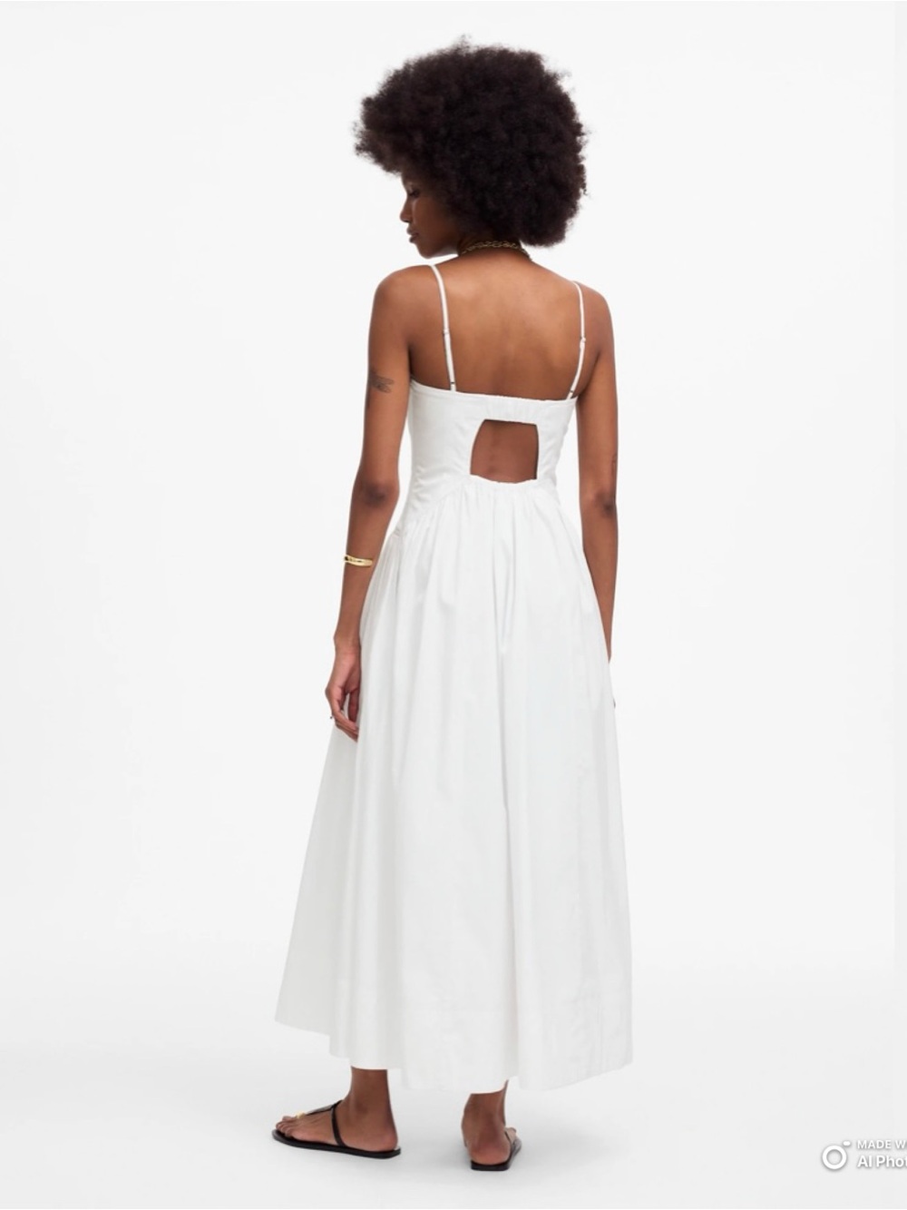 Madewell White Poplin Seamed Maxi Dress Size 14 NWT White Cotton Summer Dress - Picture 7 of 17